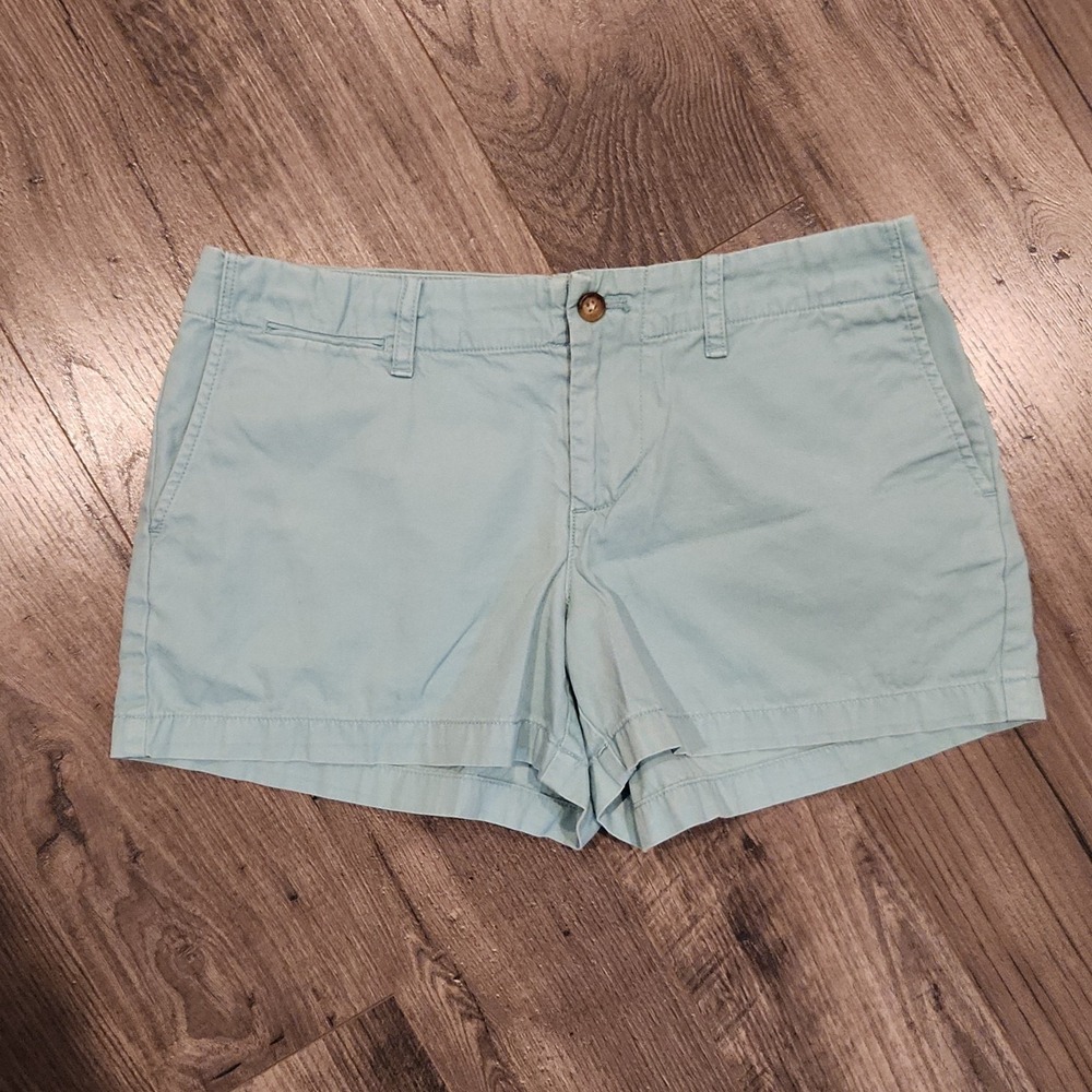Polo Ralph Lauren Women's Mint Green Chino Shorts Pockets Size 0 Logo 3"